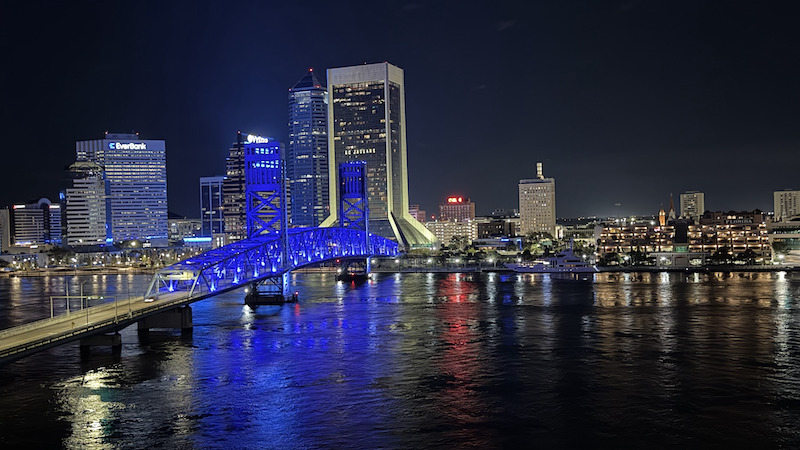 Night view of Jacksonville